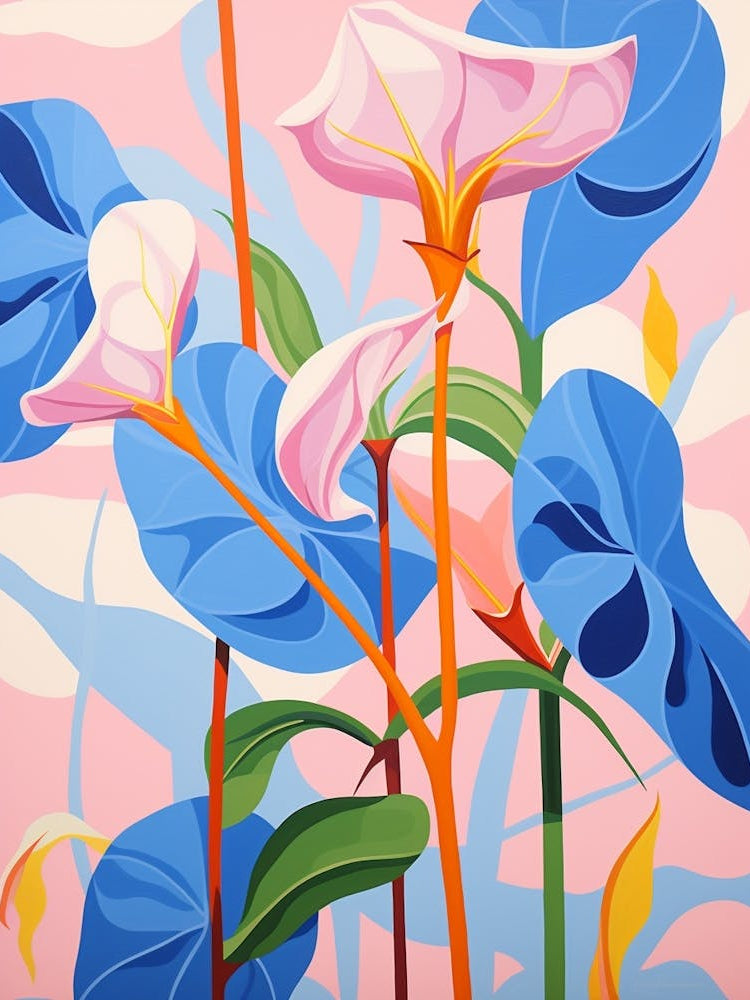 Moonflower 5 Hilma Af Klint Inspired Pastel Flower Painting