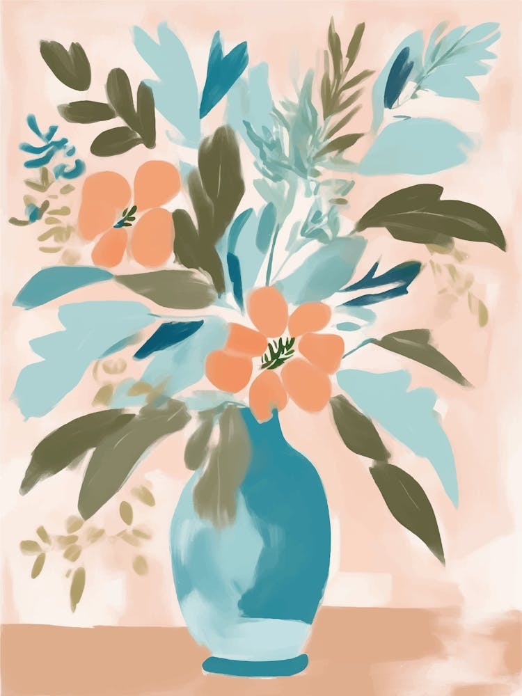 Flowers In A Vase peach color