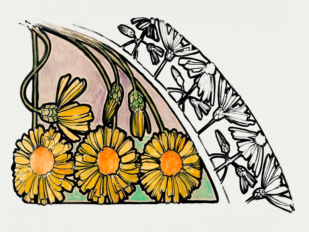 Floral Motif For Fouquet Boutique, Alphonse Mucha