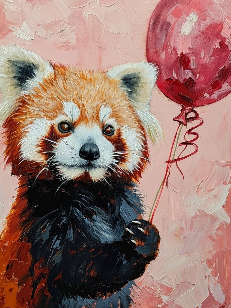 Cute Red Panda 7 With Balloon