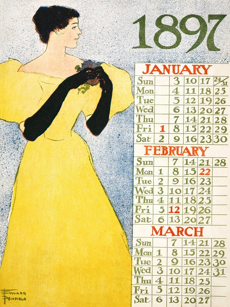 Calendar 1897 (1896), Edward Penfield