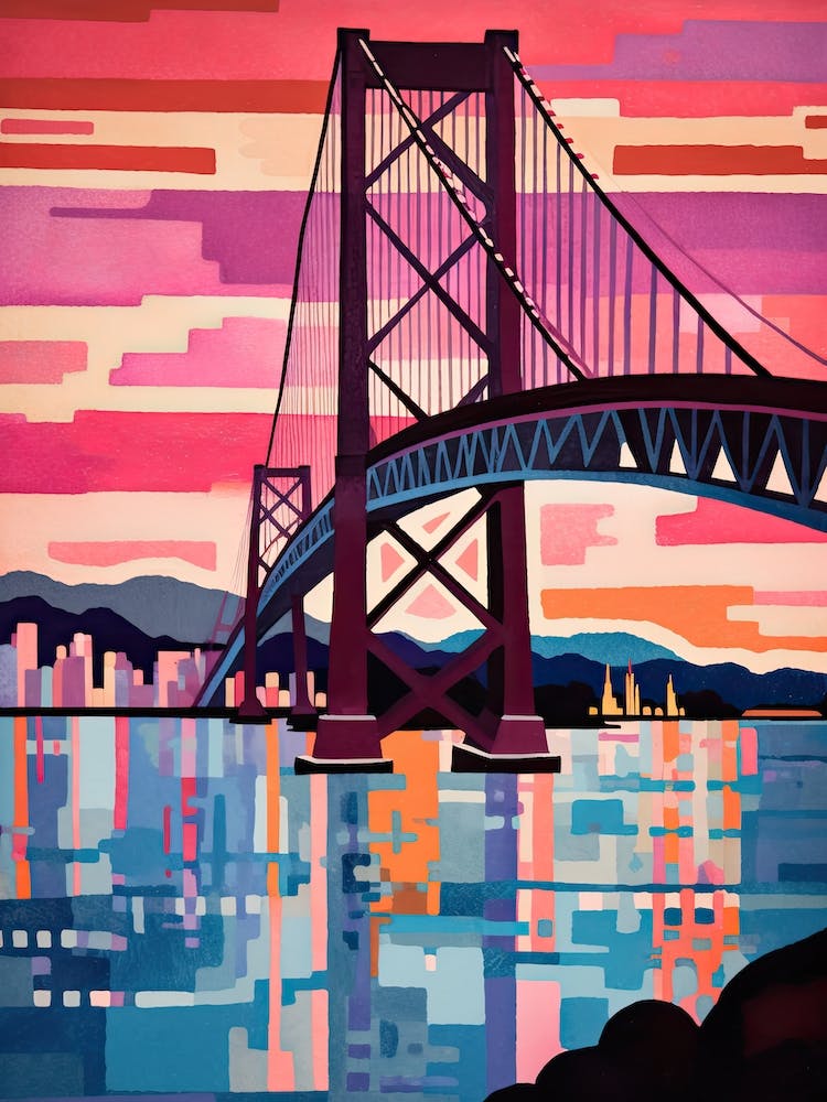 Forth Bridge Écosse Colourful 1