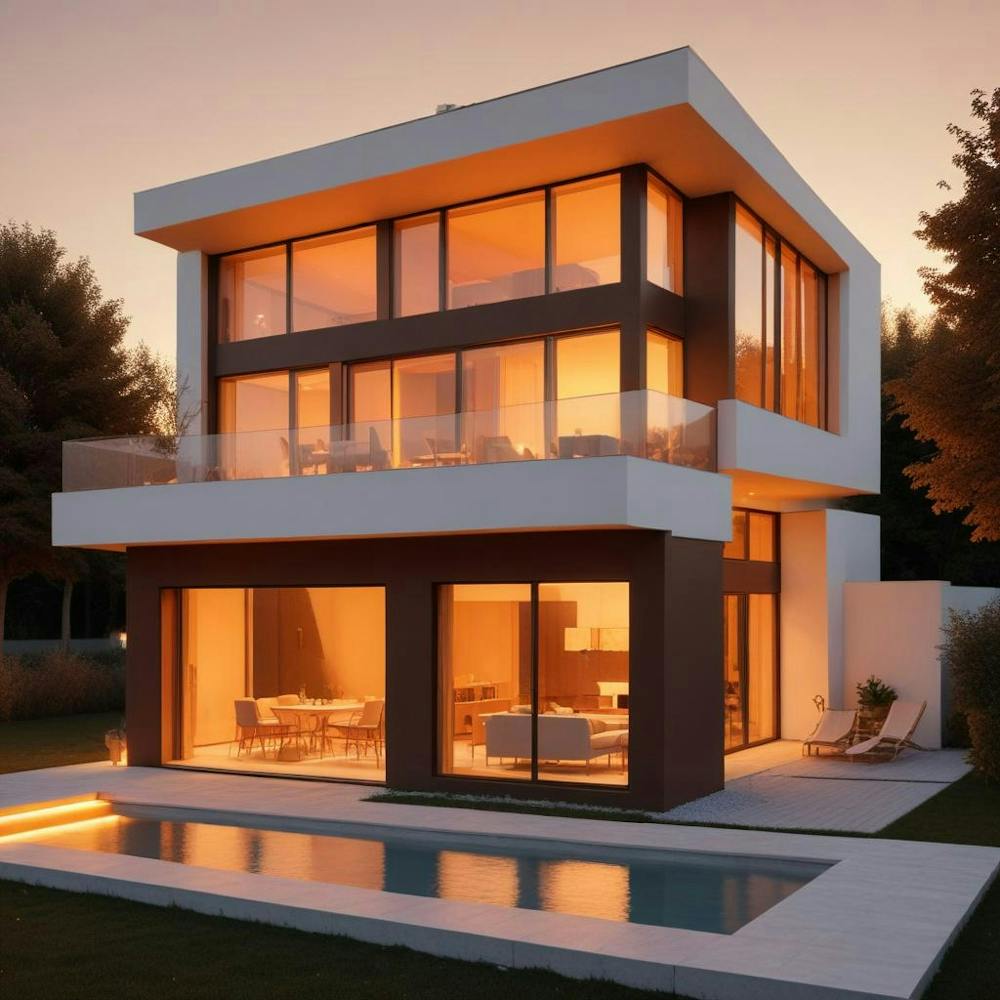 Modern House At Dusk 4