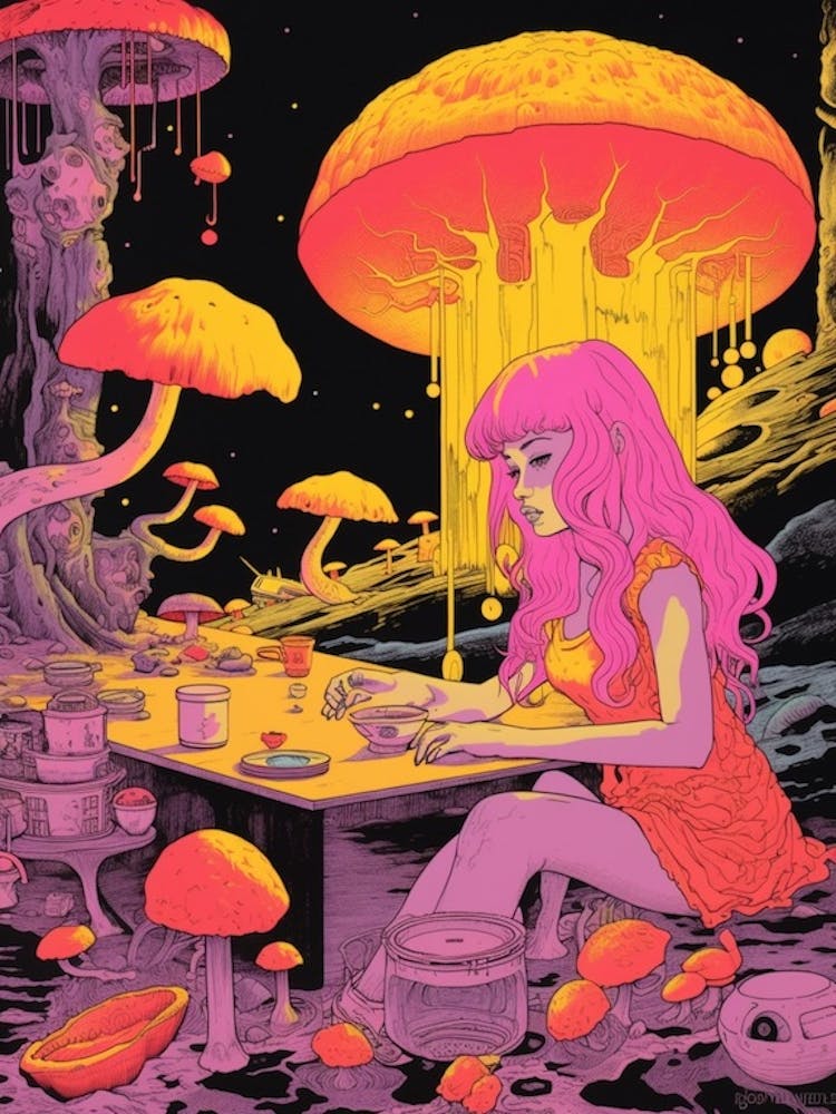 Mushroom Girl Surreal 2