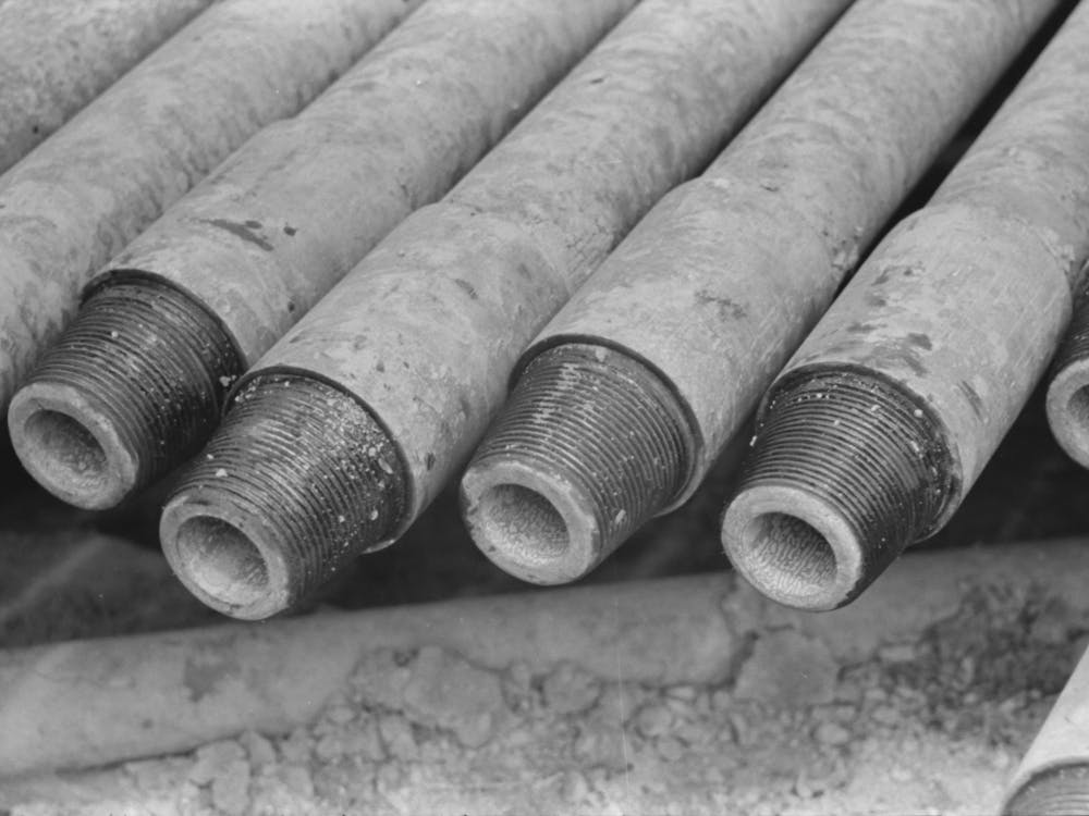Detail Of End Of Drilling Pipe, Oil Field, Kilgore, Texas By Russell Lee 1