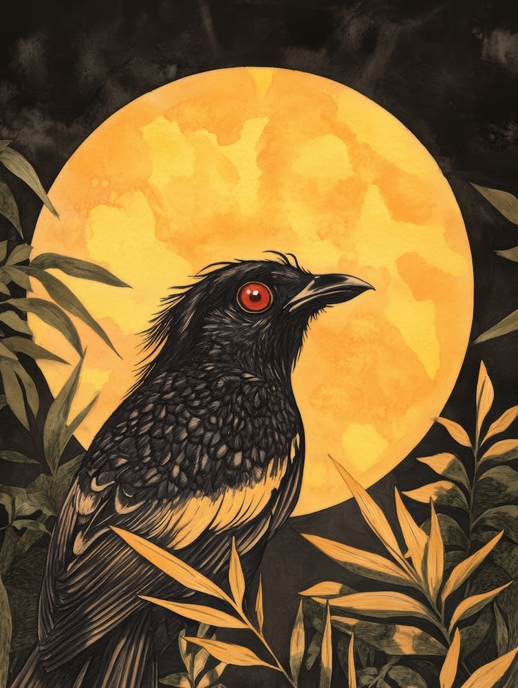 Crow At The Moon 1