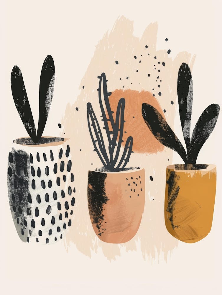 Three Potted Plants 2