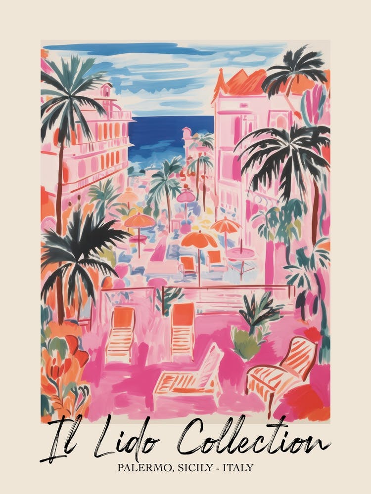 Palermo, Sicily   Italy Il Lido Collection Beach Club Poster 1