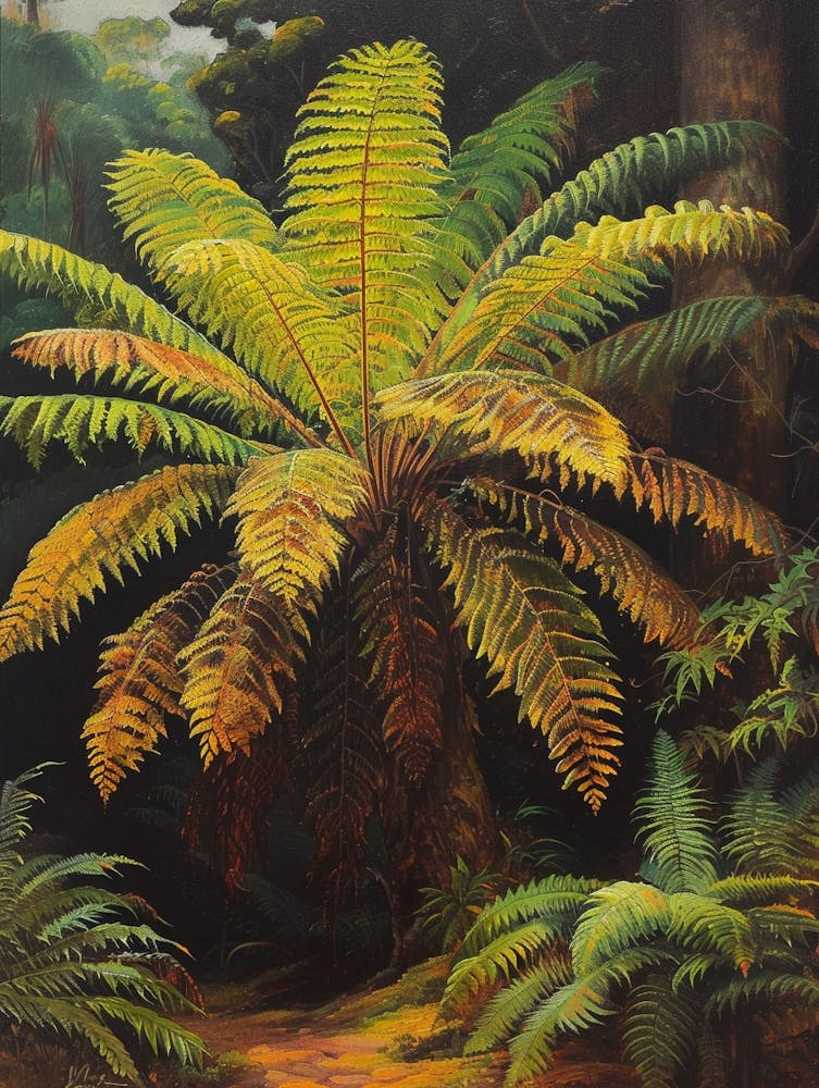 Australian Tree Fern Painting 1