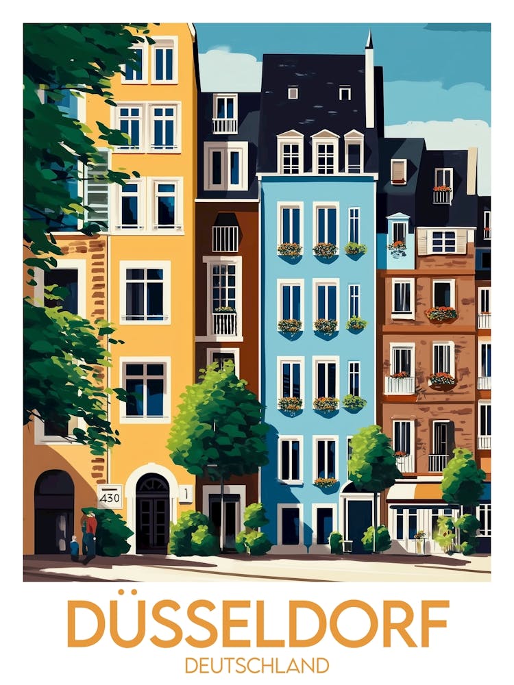 Affiche de voyage Dusseldorf