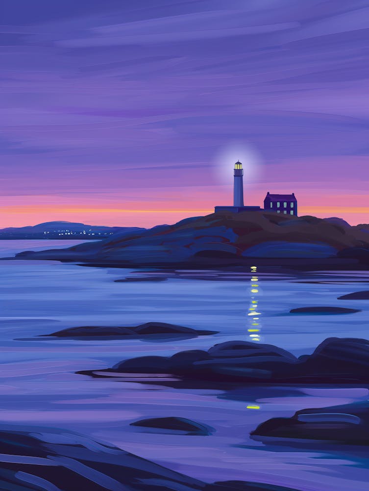 Lighthouse At Sunset 2