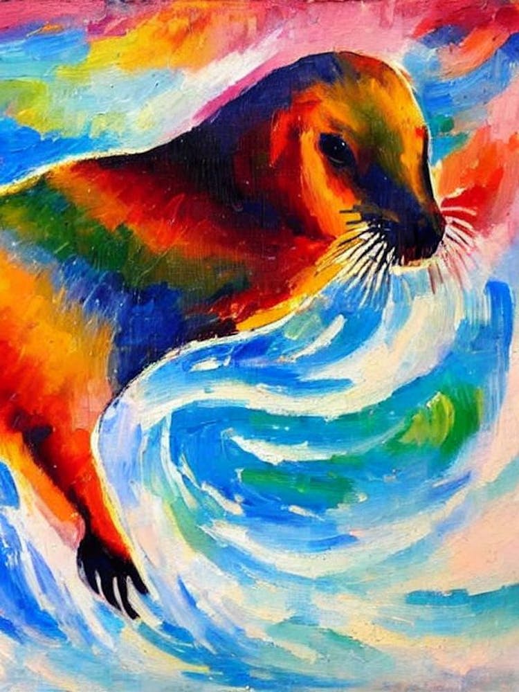 Sea Lion Matisse Inspired