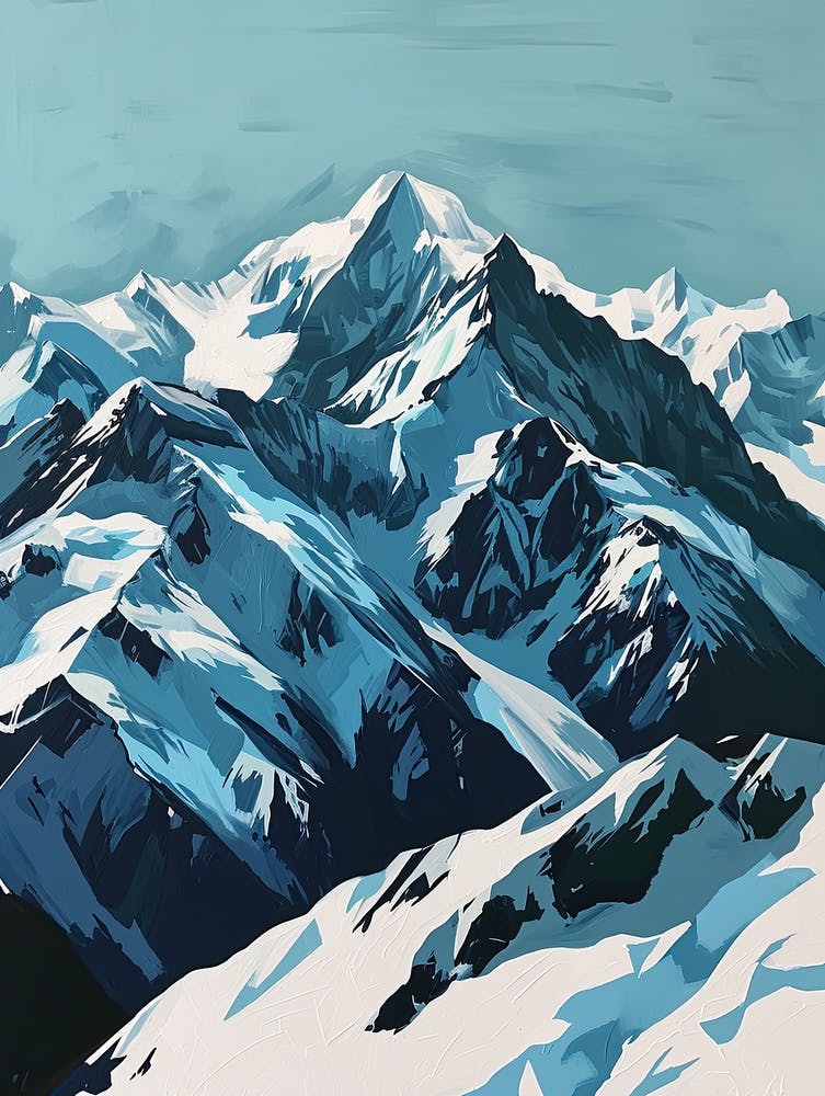 Crisp Minimalism: Alpine Peaks