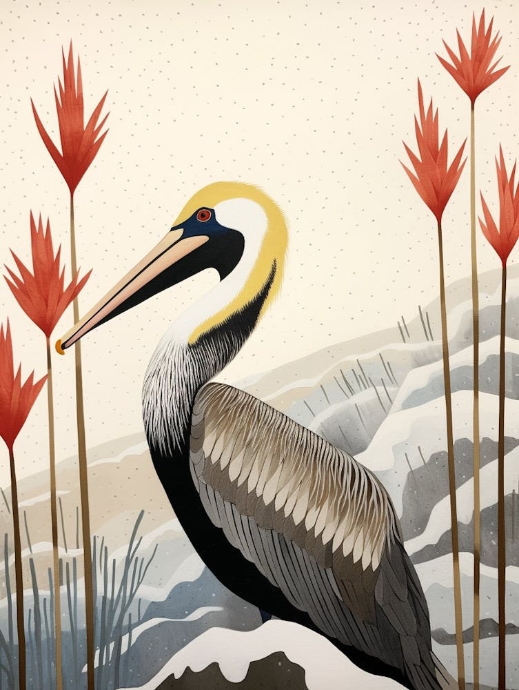 Bird Illustration Brown Pelican 2