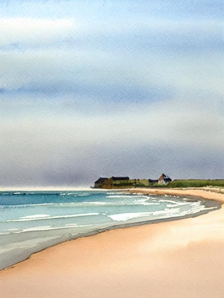 Walberswick Beach 2, Suffolk Watercolour