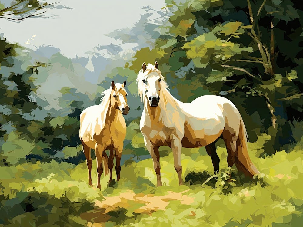 Horses Painting In Monteverde, Costa Rica, Landscape 4