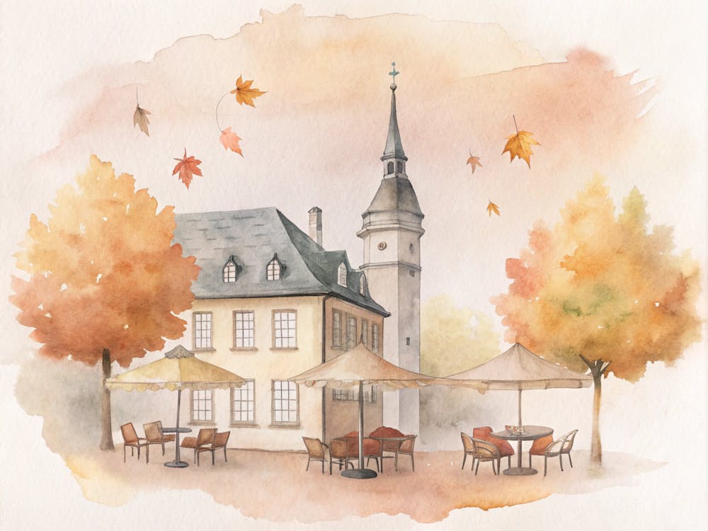 Aquarell einer Herbstszene