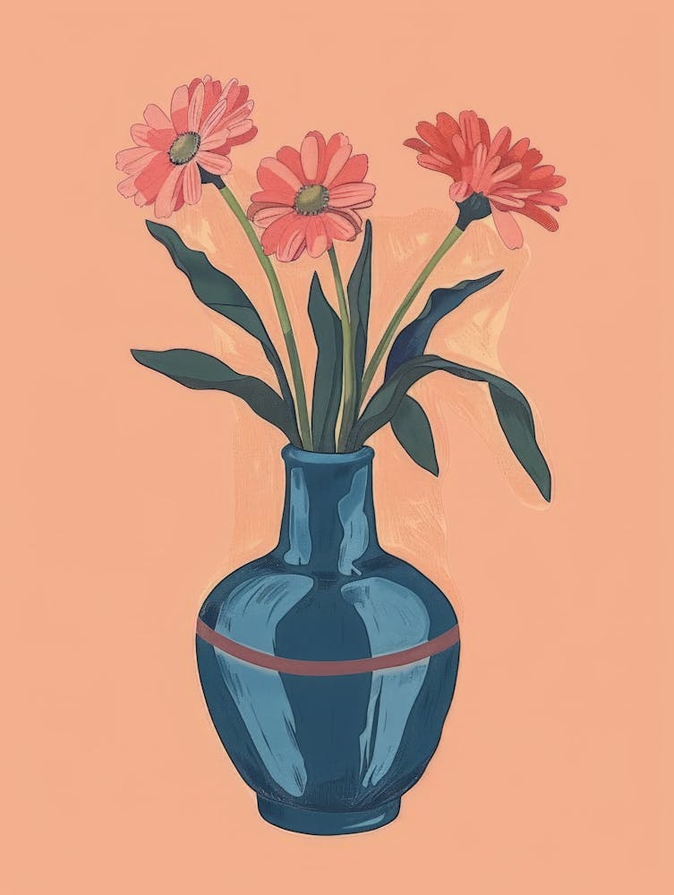 Gerberas In A Vase