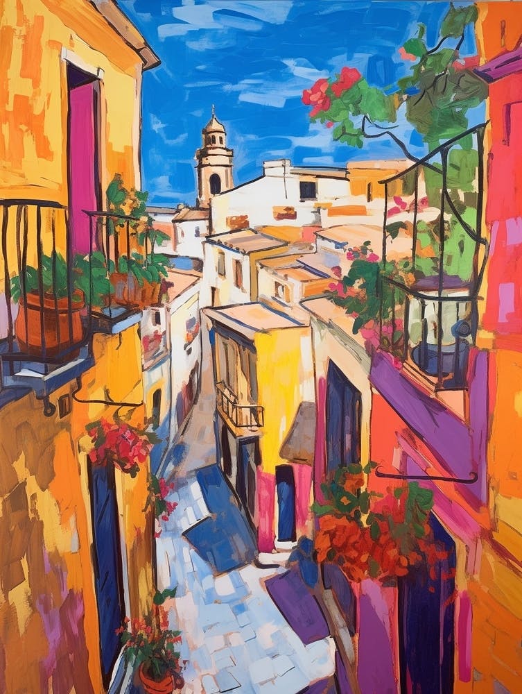 Catania Italy 2 Fauvist Painting