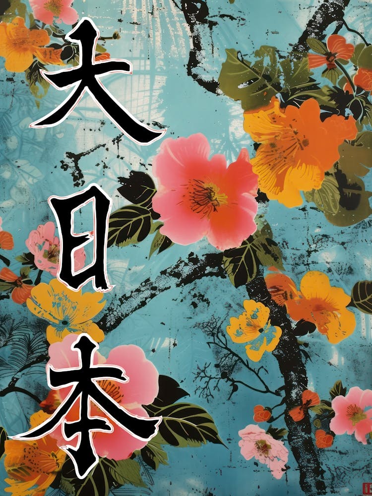 Great Japan Hokusai Poster Japanese Flowers 19