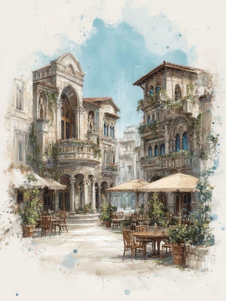 Aihrgdesign Isolated Watercolor Painting Of Italian Renaissan 1ed3b4b6 Bd4f 47fa Bd66 13f5b5cff11f 0