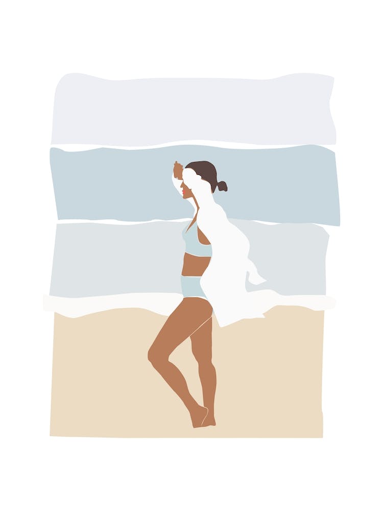 Summer Holiday Cutout Sea Girl
