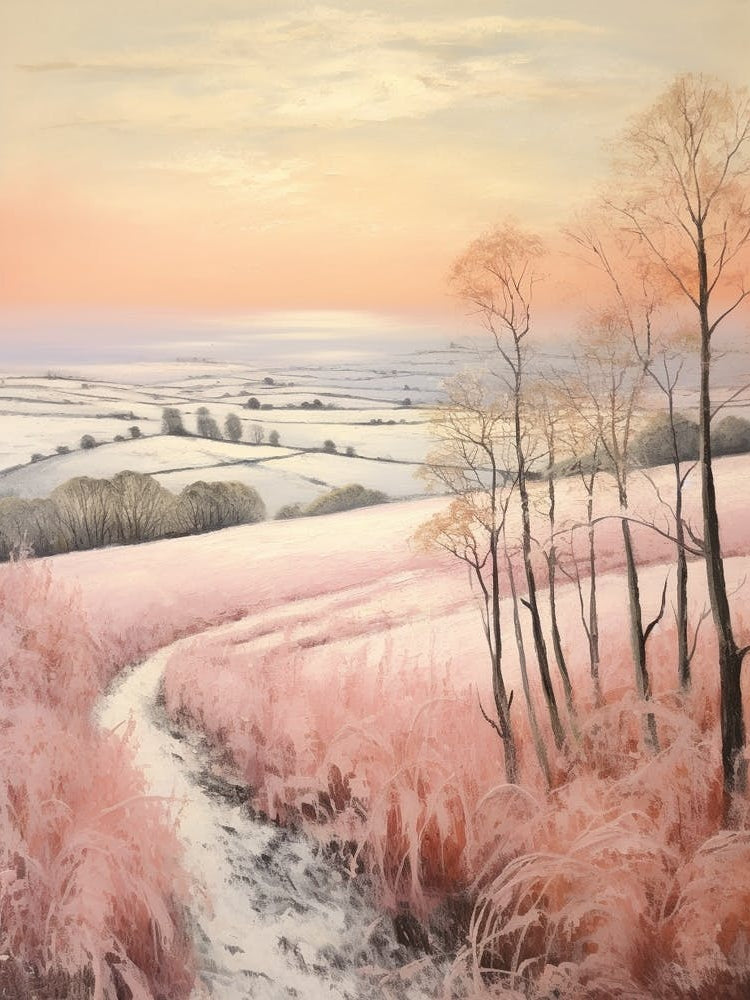 Dreamy Winter Painting The South Downs England 2