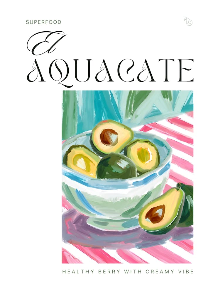 El aguacate - style exhibition poster