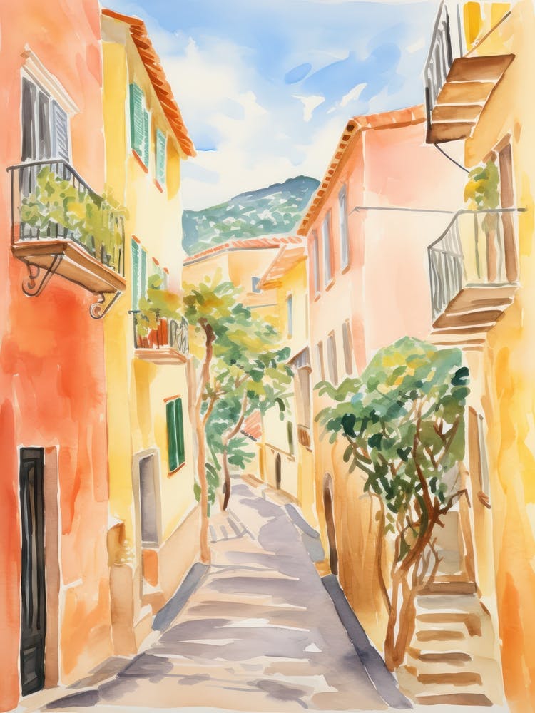 Rome, Italy Watercolour Streets 3