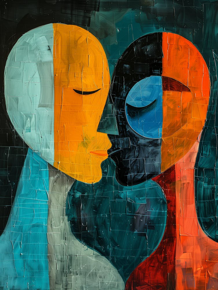 Two People Kissing