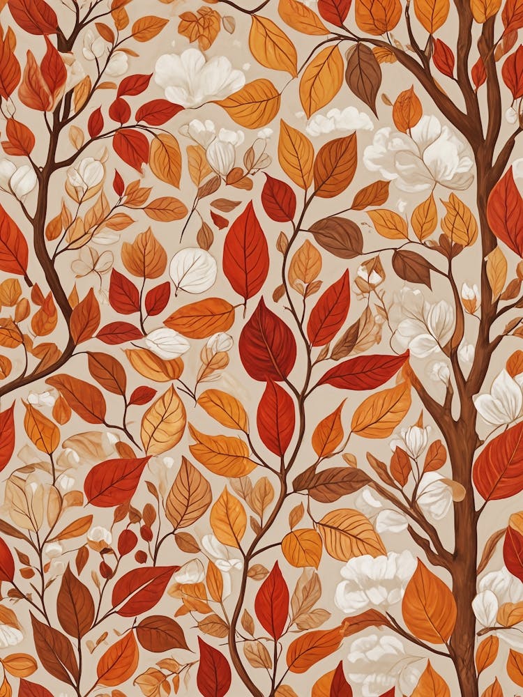 Autumn Leaves and Clouds 1