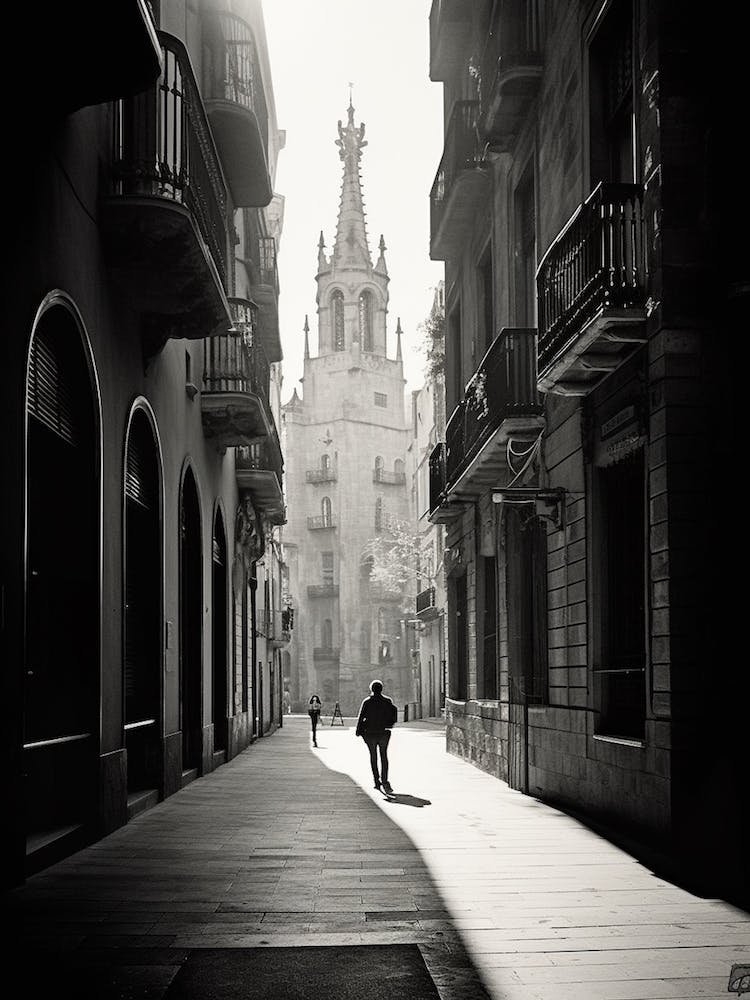 Barcelona, Spain, Mediterranean Black And White Photography Analogue 4