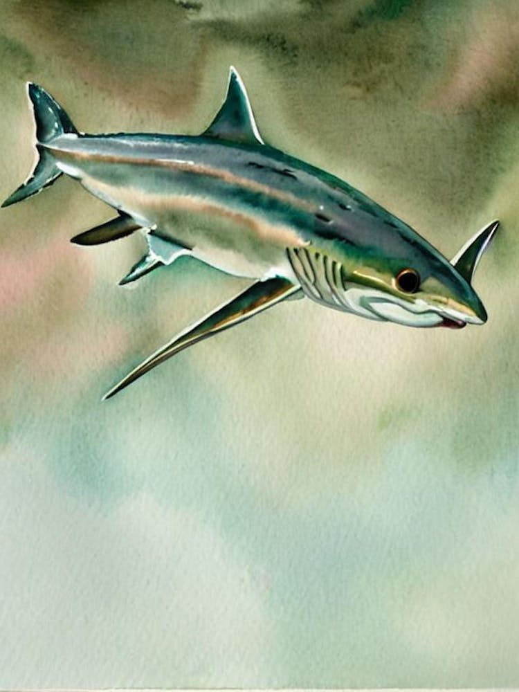 Bonnethead Shark Storybook Watercolour