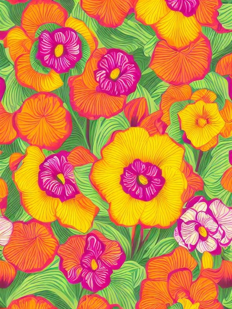 Iris Retro-Blumen-Wiederholung