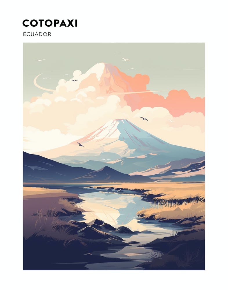 Cotopaxi National Park Ecuador 2 Hiking Trail Landscape Poster