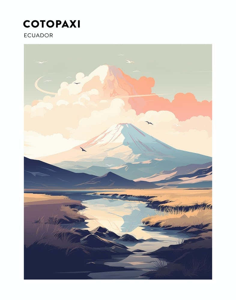 Cotopaxi National Park Ecuador 2 Hiking Trail Landscape Poster