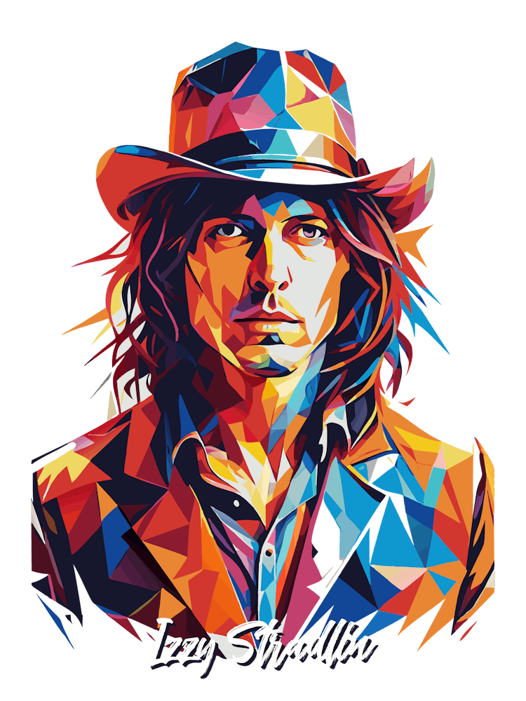 Gnr Izzy Stradlin 01 Portrait Music Icon Style WPAP Pop Art