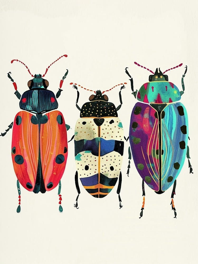 Colourful Insect Illustration Ladybug 29