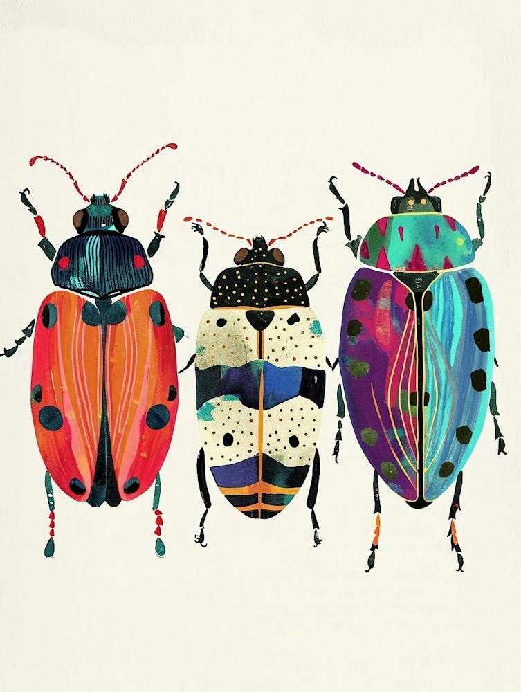 Colourful Insect Illustration Ladybug 29