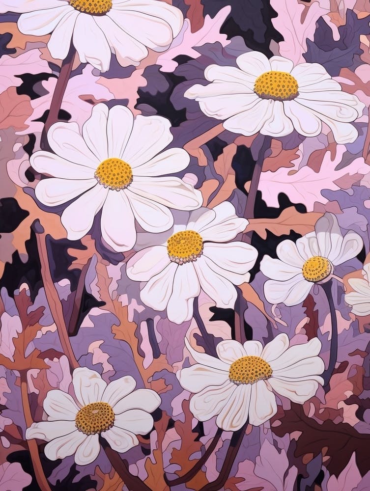 Cineraria 3 Flower Painting