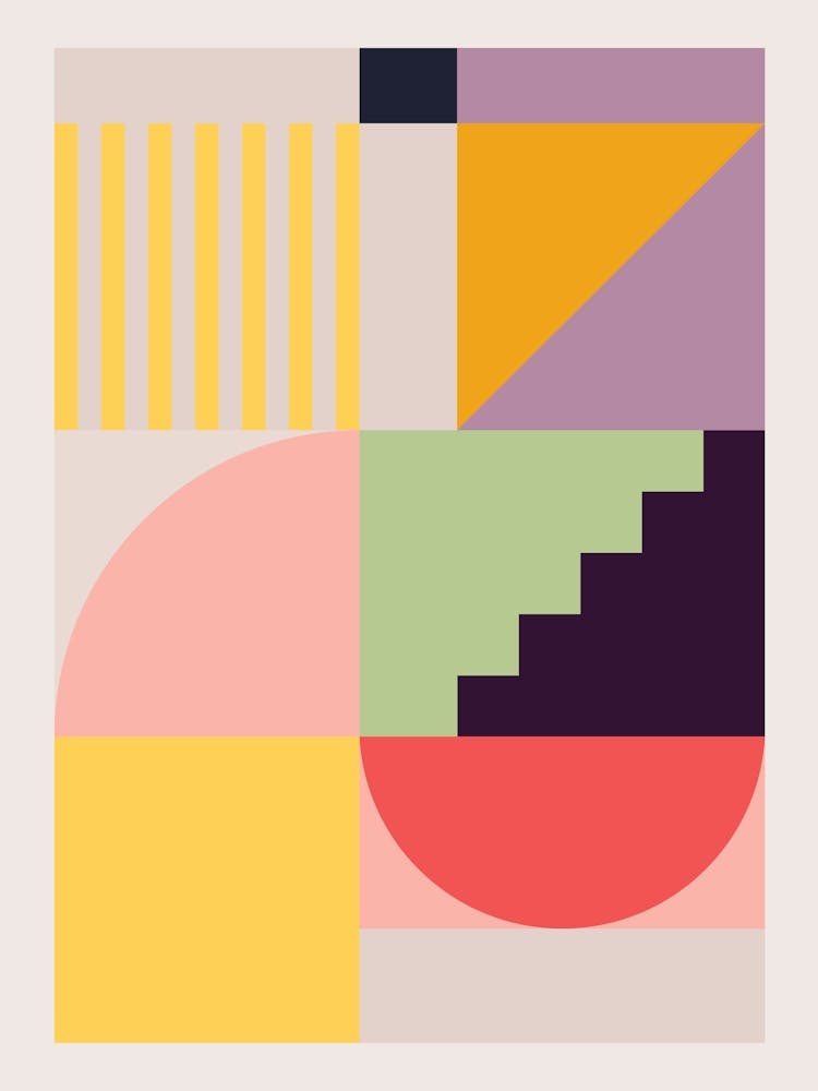 Farbige Geometrische Abstraktion 7