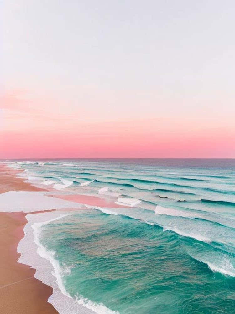 Fingal Bay Beach, Australia Pink Photography 2