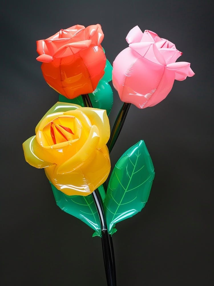 Bright Inflatable Flowers Rose 4