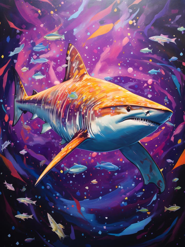  A Silky Shark Vibrant Paint Splash 1
