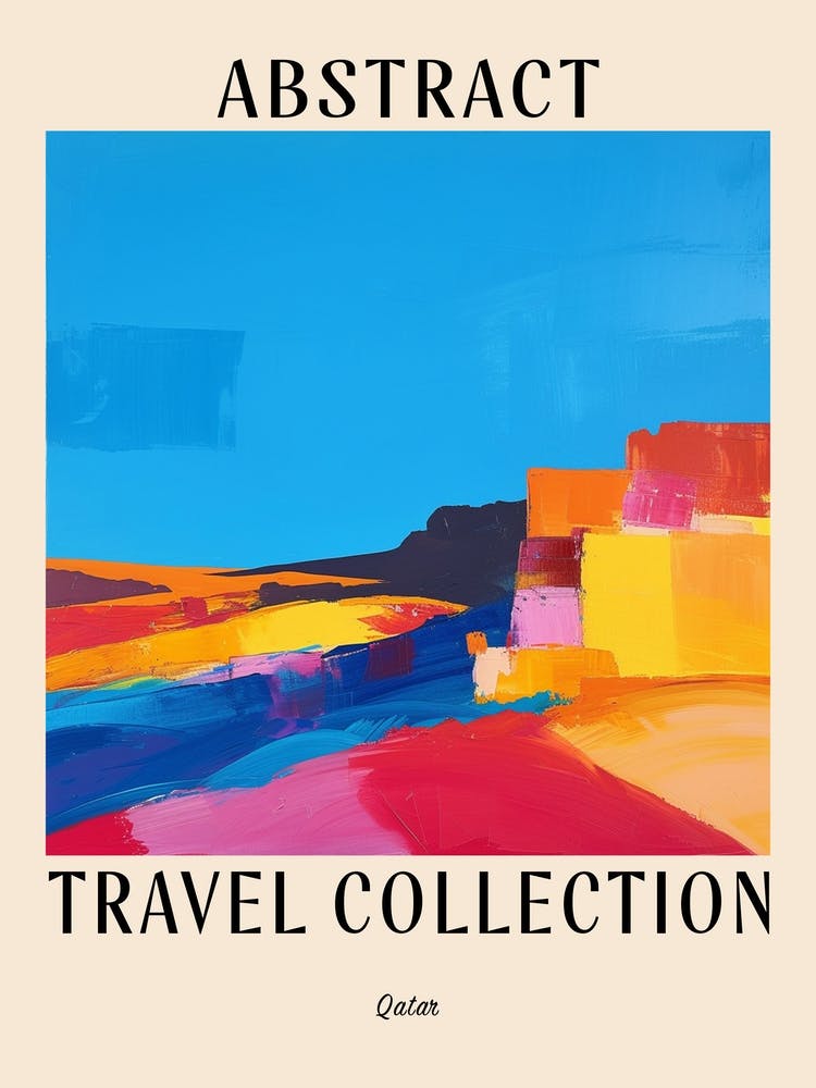 Abstract Travel Collection Poster Qatar 1