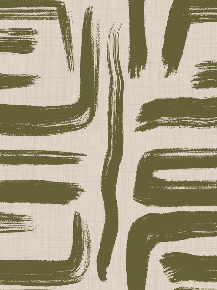 Green Abstract Brushstrokes