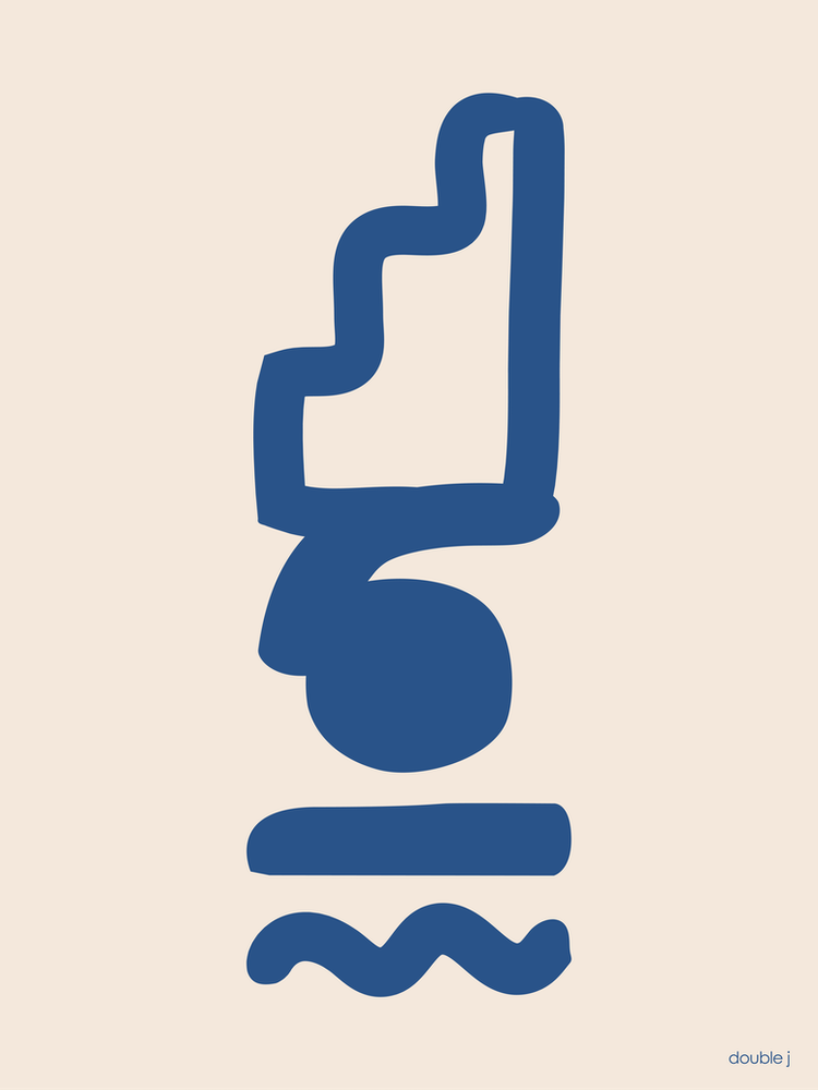 Totem Navy Off-white Abstract Boho