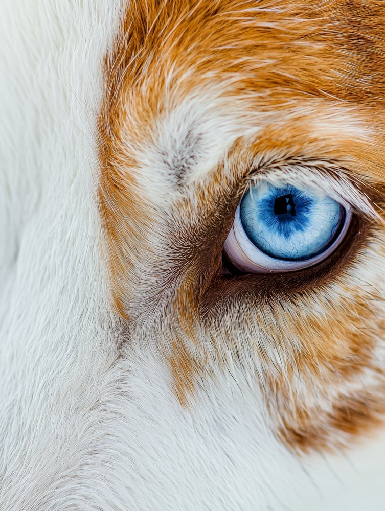 Eye Of A Dog. Generated with AI.