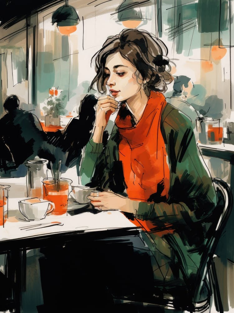 Girl In Cafe