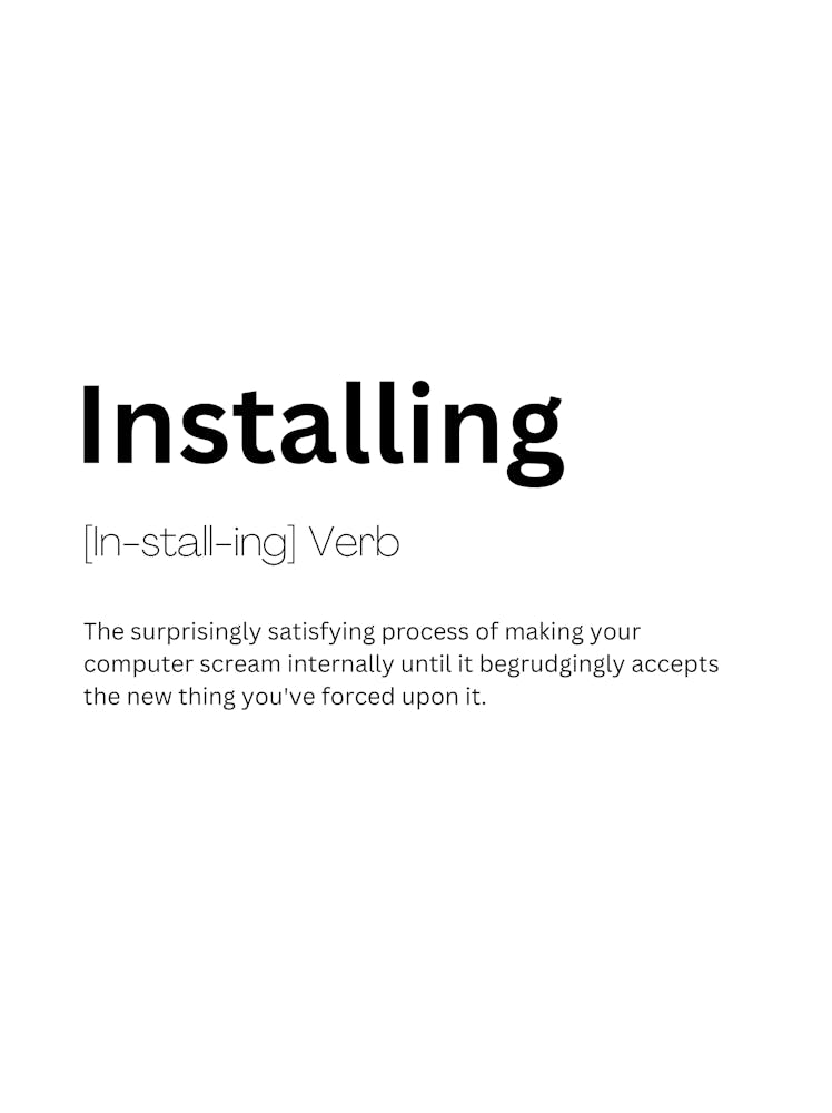 Installing Definition Meaning